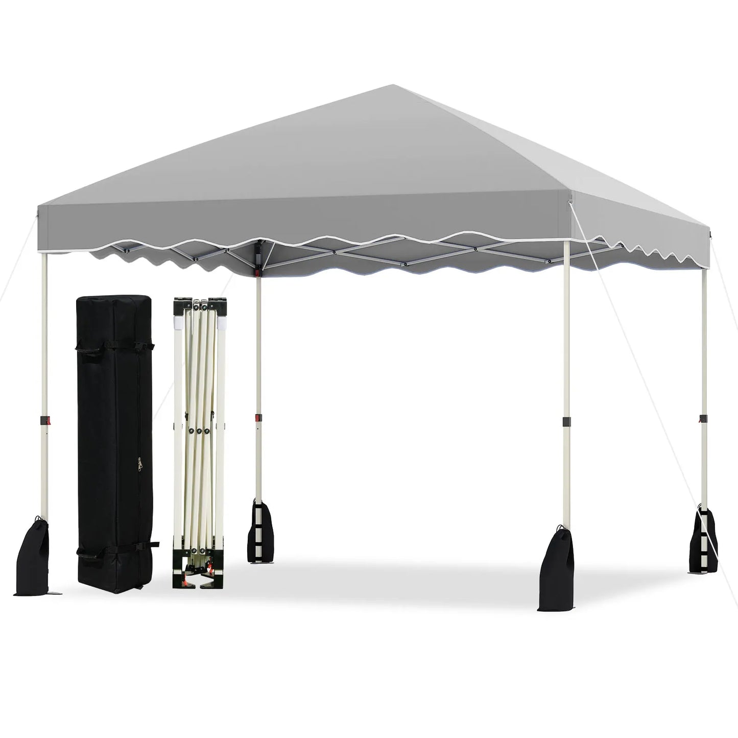 HOMASIS Pop Up Canopy Tent With Wheeled Bag Portable Shelter