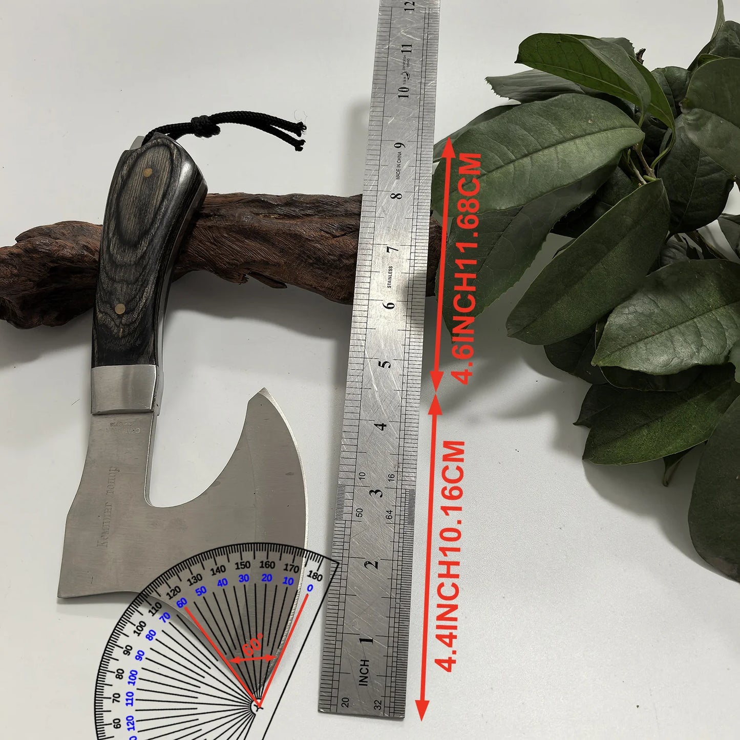 8.7" SURVIVAL TOMAHAWK THROWING AXE GUT HOOK Combat Tactical Hunting Hatchet Ax