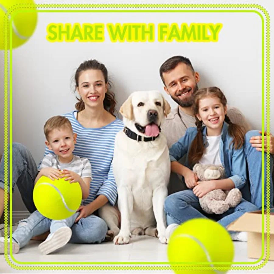 6 Pieces Large Giant Tennis Ball for Dogs 9.5'' Inflatable Large Dog Toy Balls for Indoor Outdoor Training Playing Sports Fluor