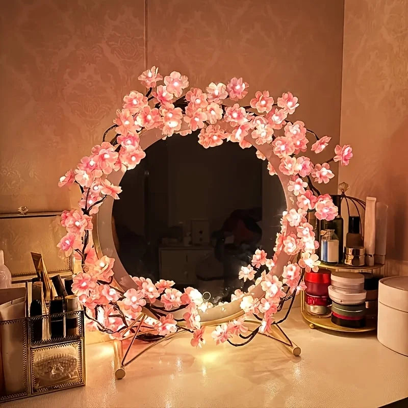 96LED cherry blossom tree light, DIY simulated cherry blossom bedroom decoration light, suitable for parties, restaurants, dance