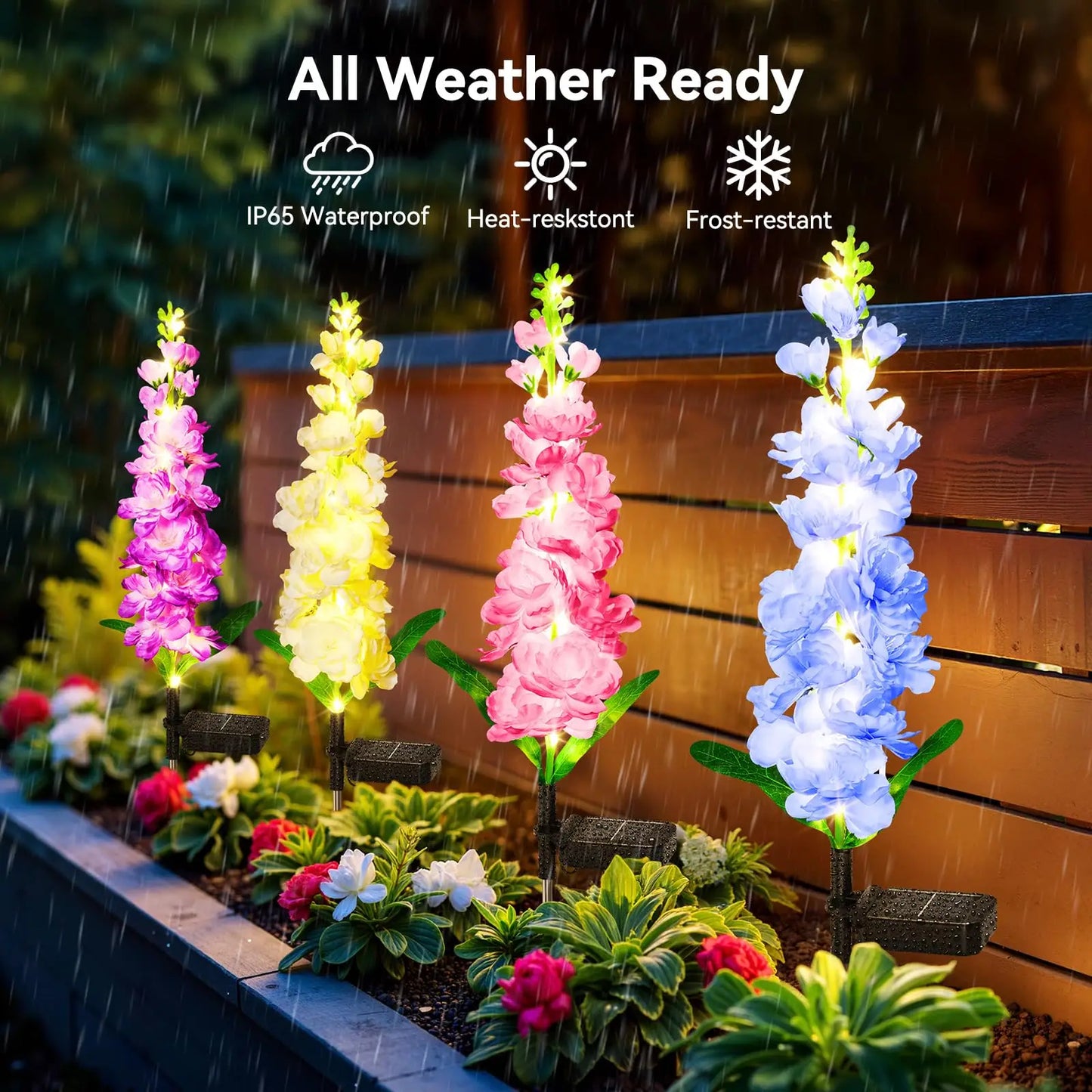 Solar Garden Lights, upgraded waterproof solar flower light, used for party garden decoration, Yard patio lawn decoration