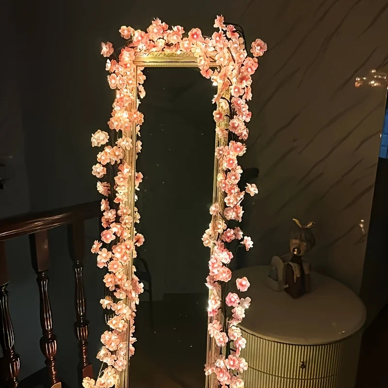 96LED cherry blossom tree light, DIY simulated cherry blossom bedroom decoration light, suitable for parties, restaurants, dance