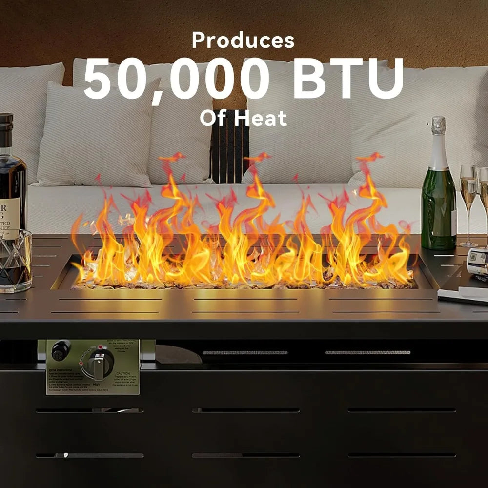 Propane Gas Fire Pit Table 50,000 BTU Outdoor