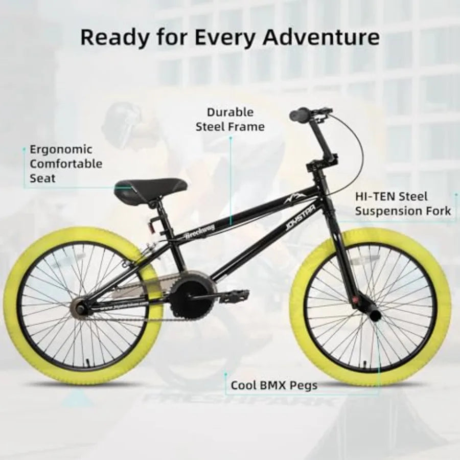 OLOEY Freestyle BMX Bikes For Beginners With 2 Pegs