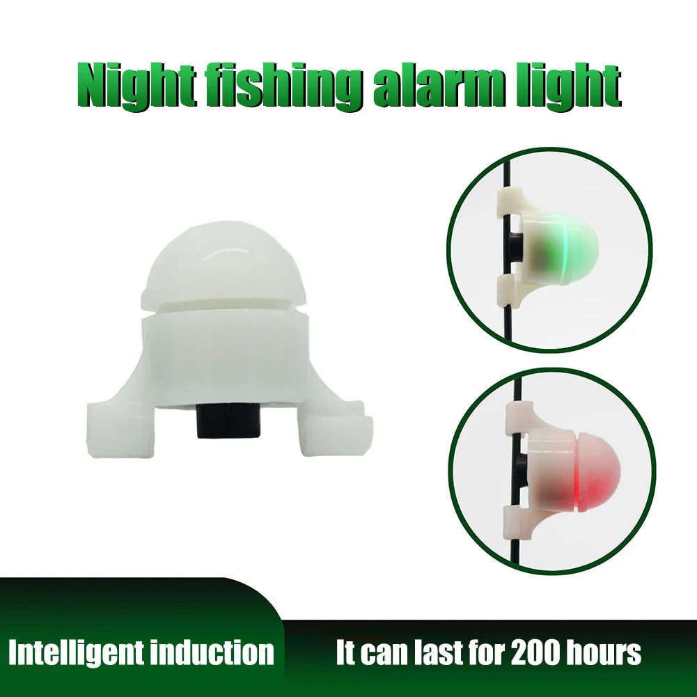 Electronic Fishing Rod Tip Clip Bell Plastic Sea Rod Light Alarm Smart Reminder Bite Alarm for Outdoor Daytime Night Fishing