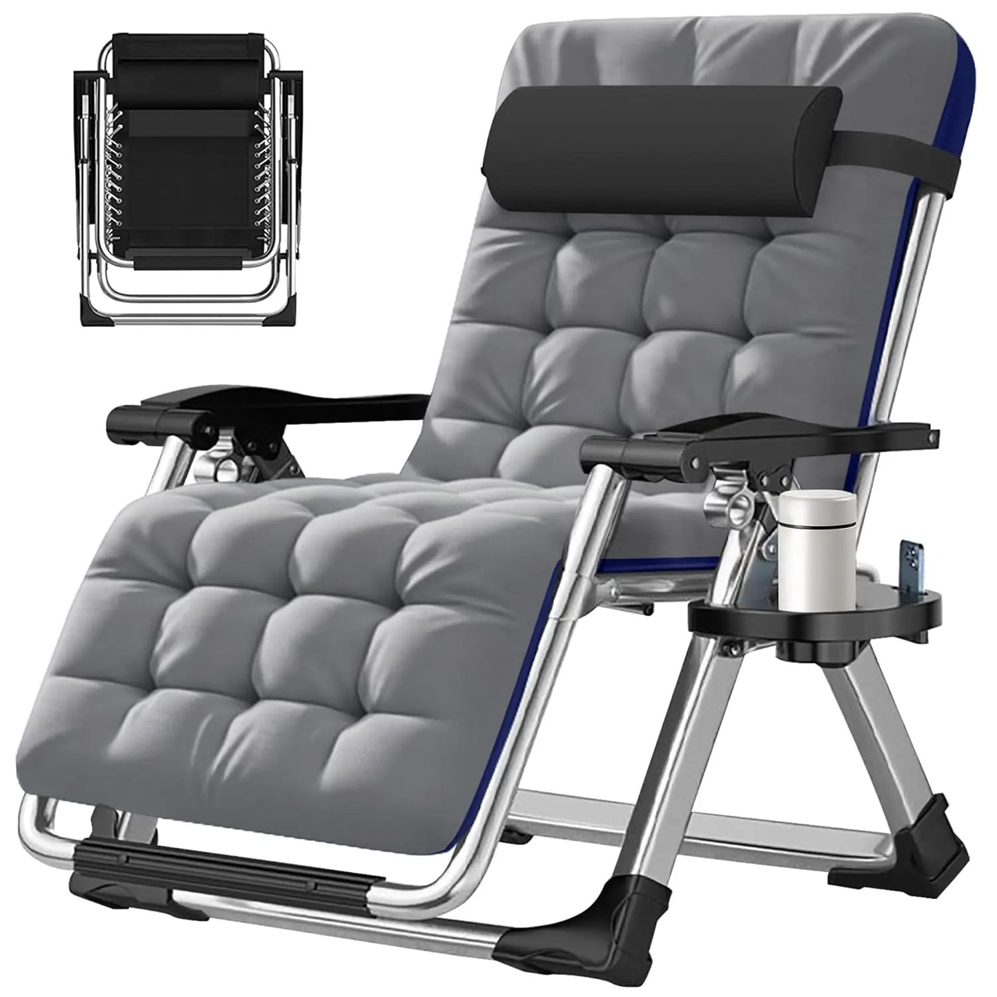 Zero Gravity Chair,Premium Outdoor Lawn Folding Lounge Chairs,Sturdy Adjustable Reclining Patio Chairs with, Customized
