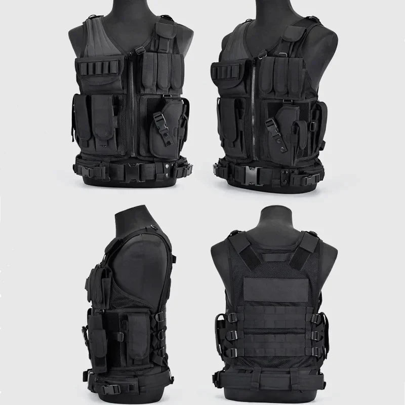 Molle Tactical Vest Adjustable For Security Airsoft CS War Games