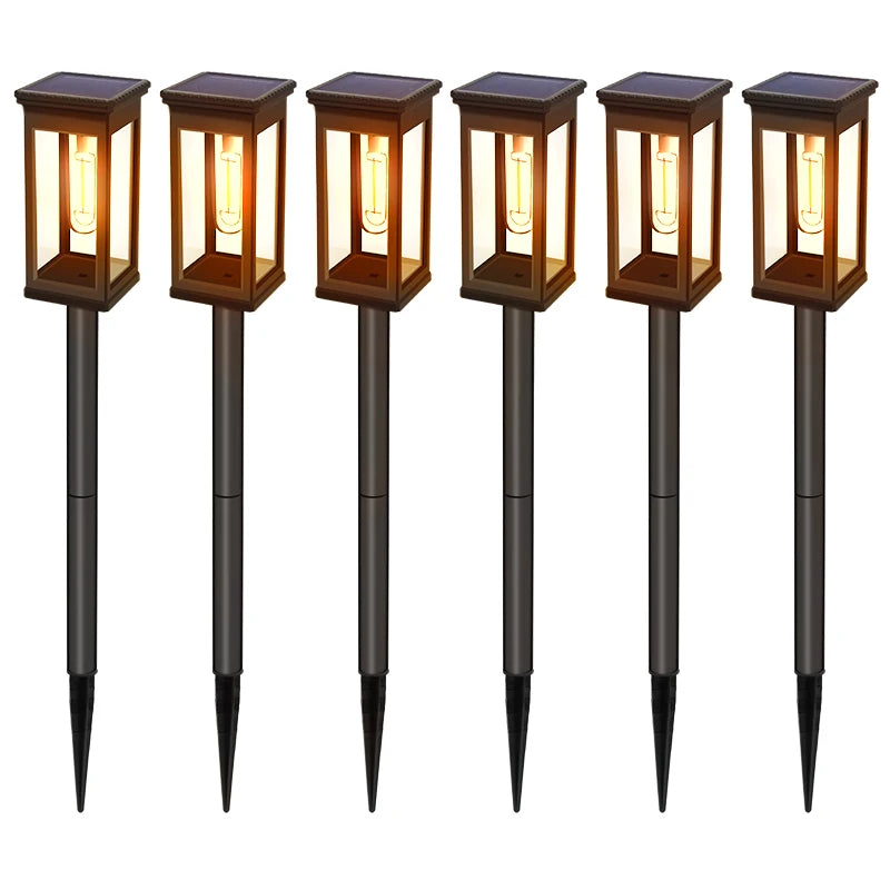Waterproof LED Solar Lights for Garden Yard Driveway Automatic Pathway Lighting Outdoor Landscape Lighting Auto On/Off at Dusk