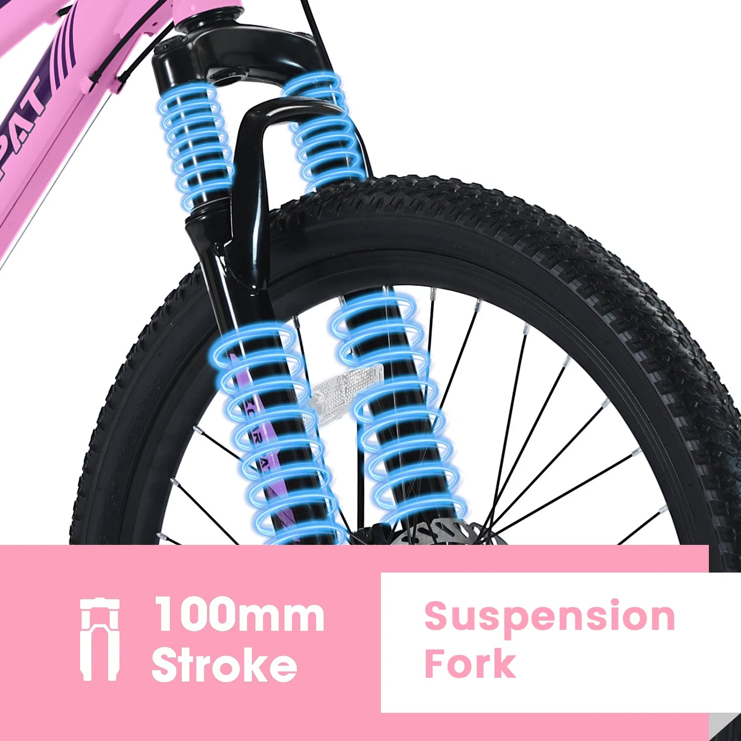 Ecarpat Womens Mountain Bike 21 Speed Steel Front Suspension Disc
