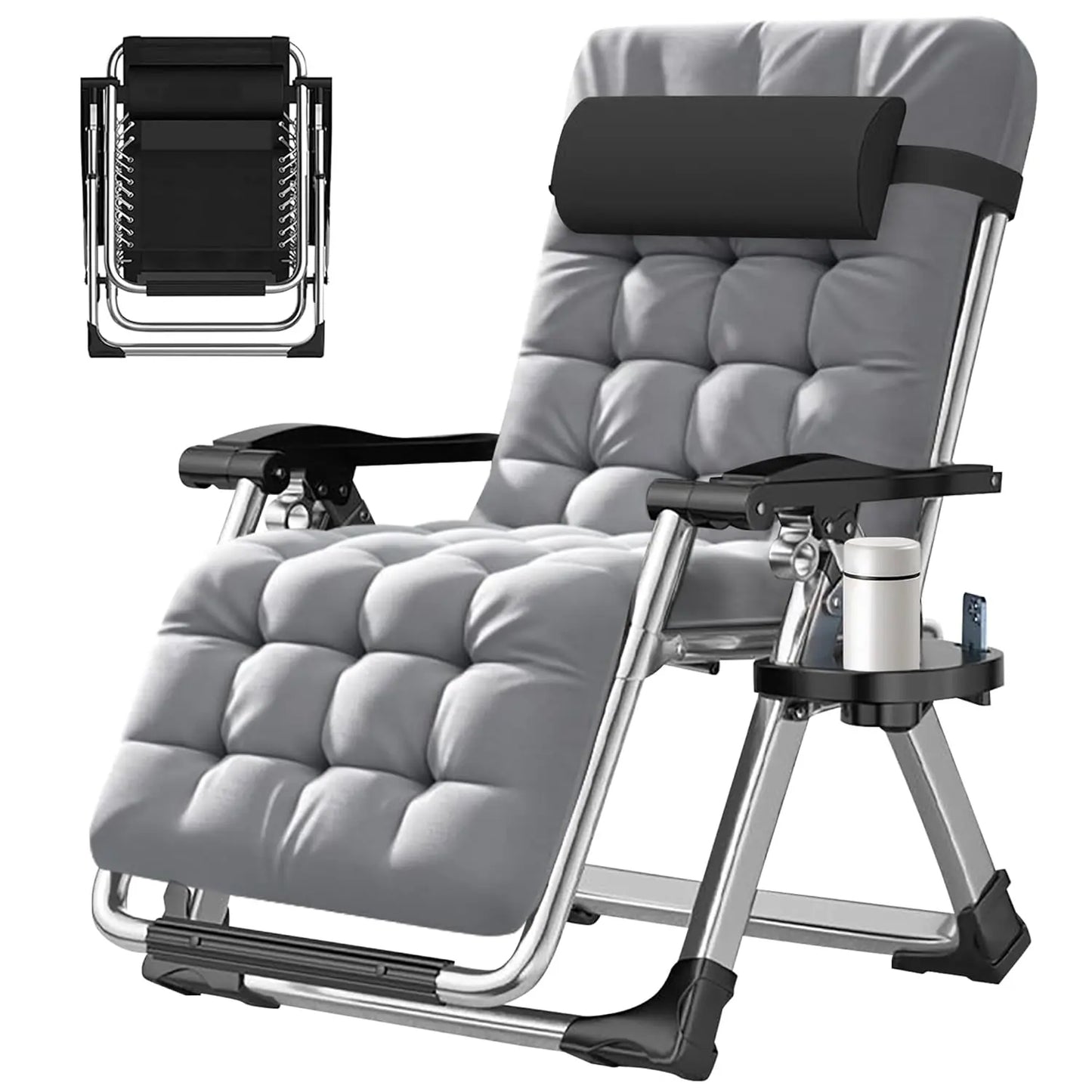 Zero Gravity Chair,Premium Outdoor Lawn Folding Lounge Chairs,Sturdy Adjustable Reclining Patio Chairs with, Customized