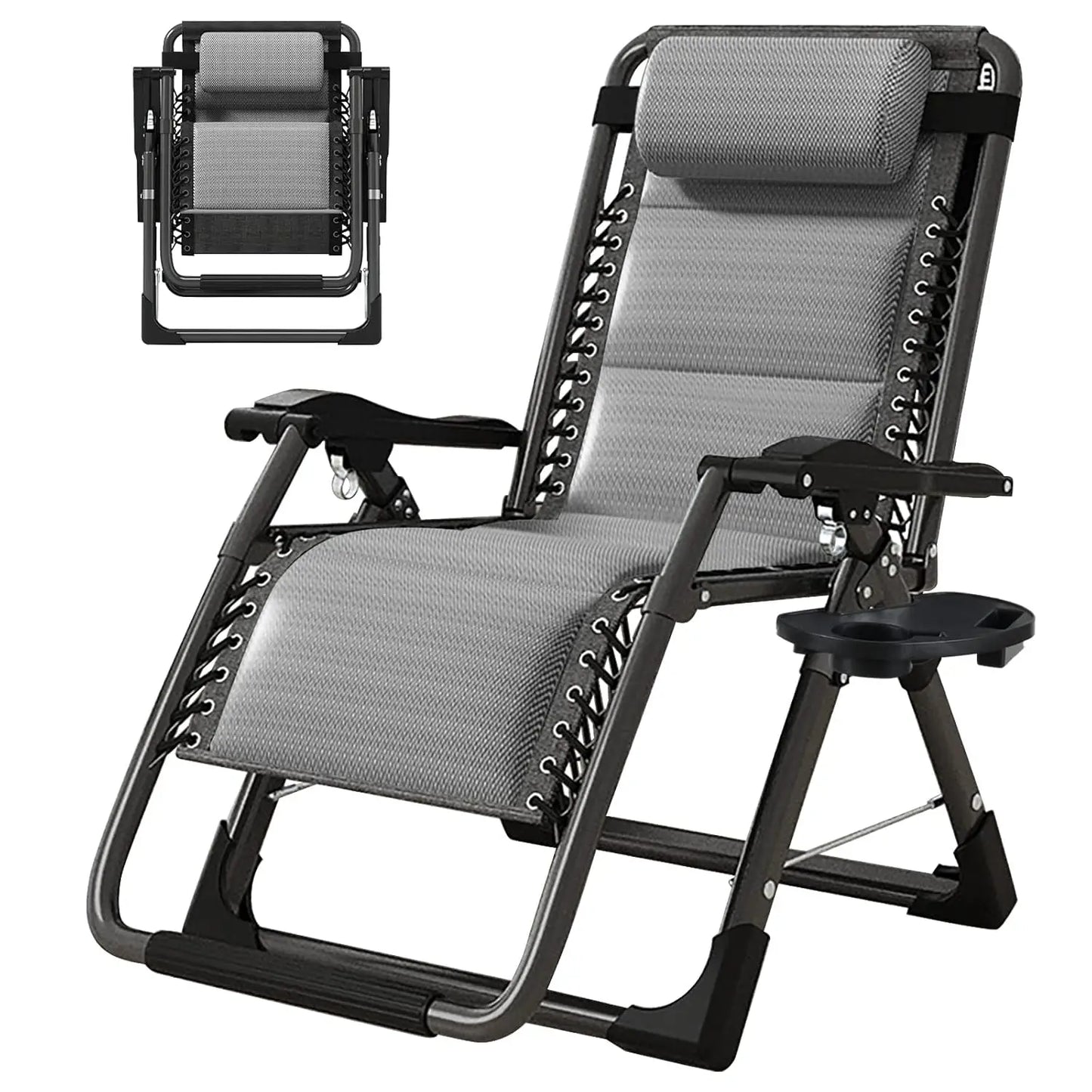 Zero Gravity Chair,Premium Outdoor Lawn Folding Lounge Chairs,Sturdy Adjustable Reclining Patio Chairs with, Customized