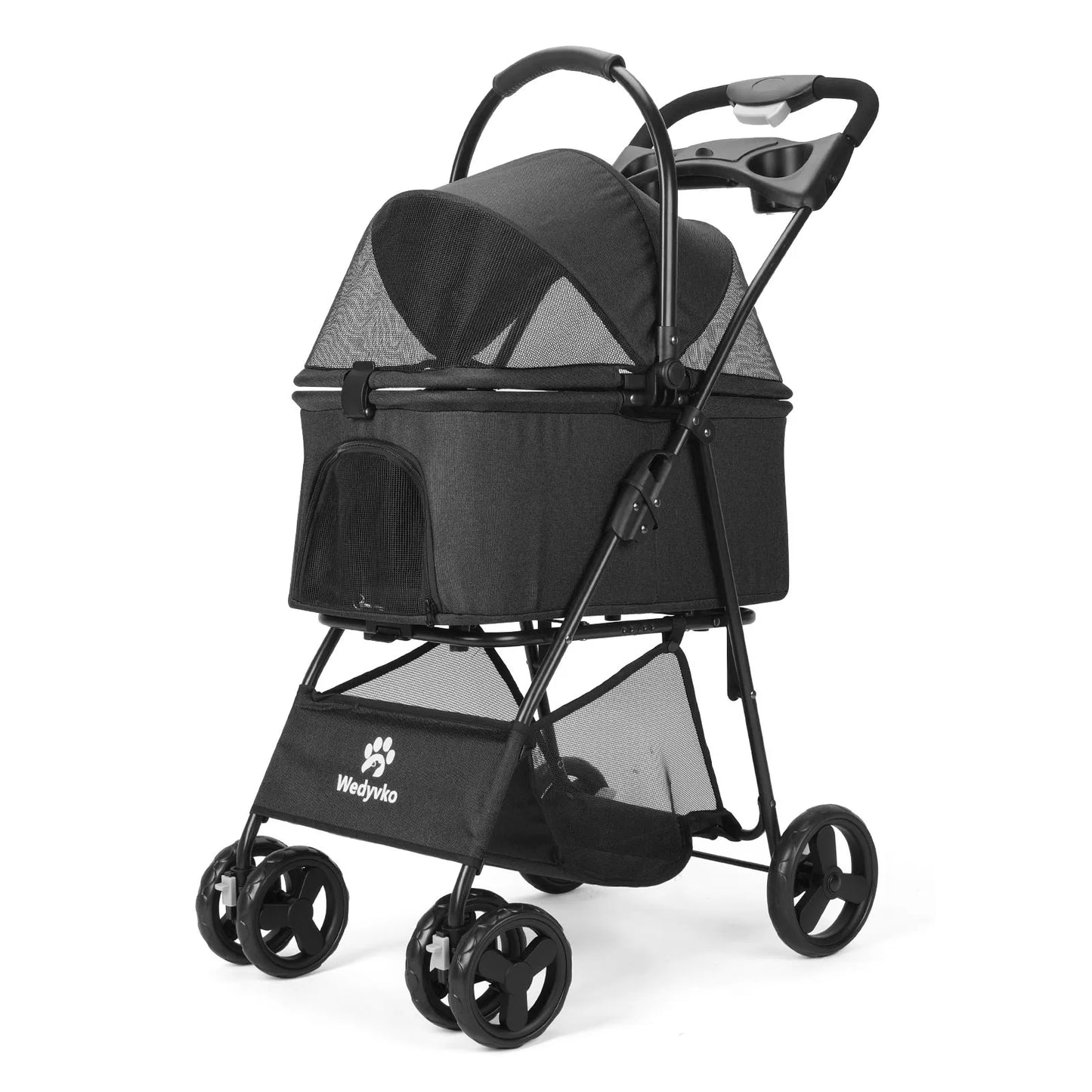 3-In-1 Pet Stroller With Removable Carrier All-Terrain Waterproof