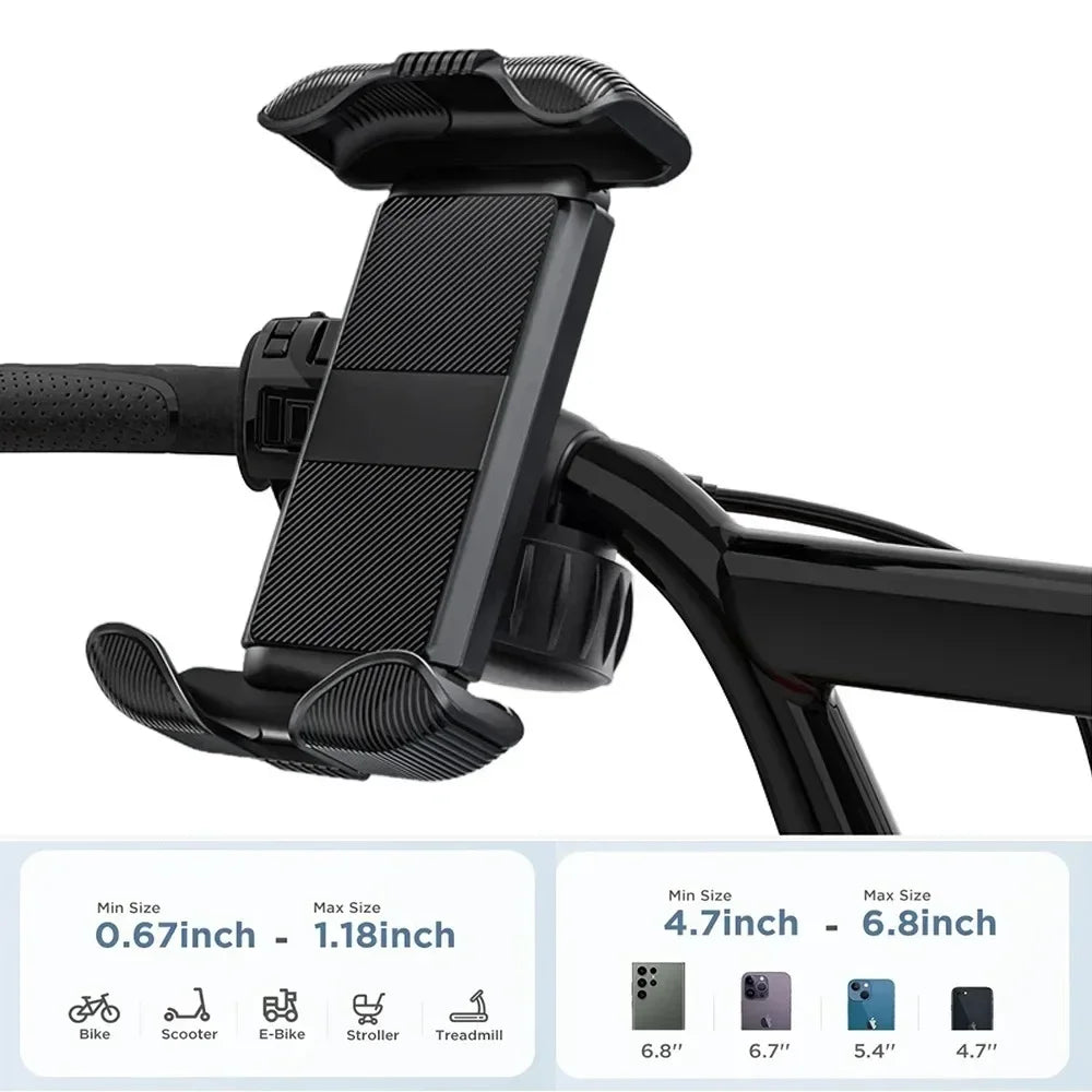 Anti-slip Shockproof Mount Stand Universal Adjustable Bicycle Phone Holder Motorcycle GPS Navigation Bracket For All Smartphones