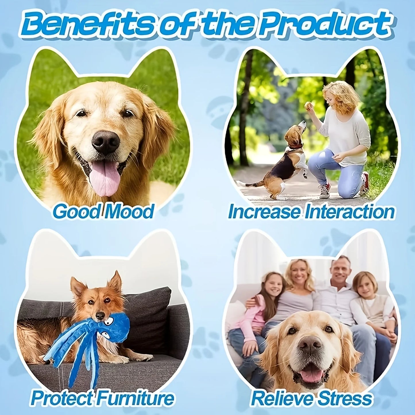 5/6pcs Magical Cute Animal-Shaped Pet Chew Squeaky Toys, Plush & Rope Interactive Dog Toys, Safe Durable Teething & Teeth Cleaning, Anxiety Relief Companion Toys for Small & Medium Dogs