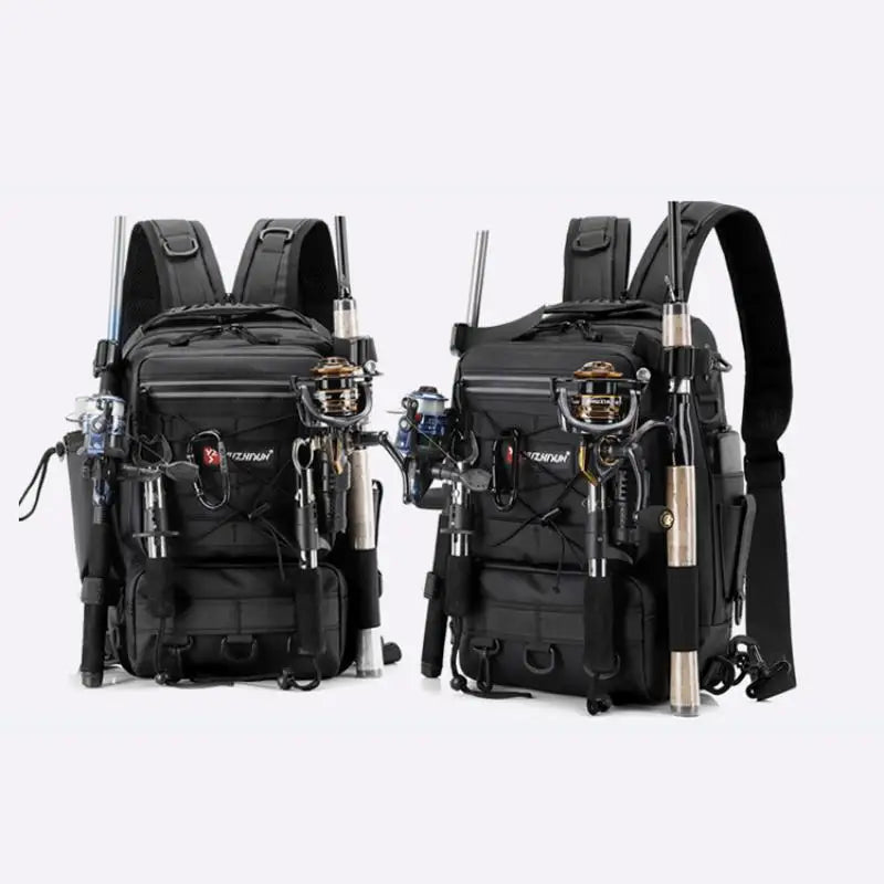 Lure bag multi-functional backpack large capacity wear-resistant waterproof hanging position rich outdoor equipment fishing bag