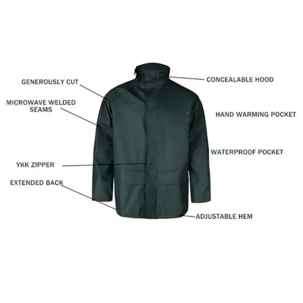New Thickened Rain Suit For Men Women Waterproof Heavy Duty Rain Gear, Outdoor Work Fishing Jacket Trouser Raincoats For Fishin