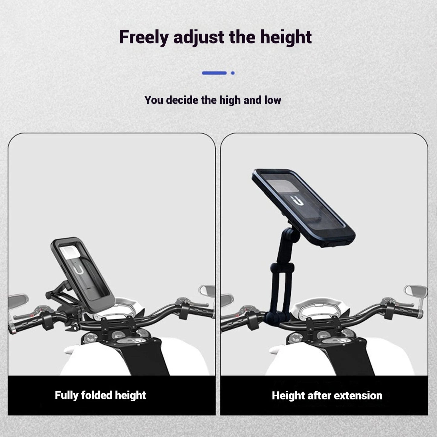 Waterproof MagSafe Phone Mount for Motorcycle Bike Electric Scooter with Universal Holder and Navigation Case