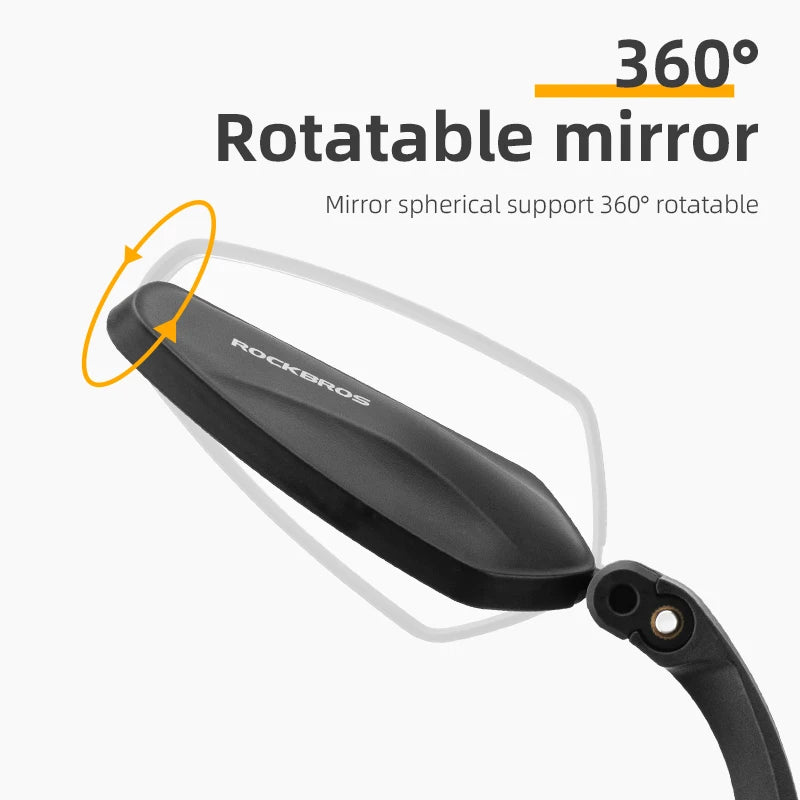ROCKBROS Bike Mirror Handlebar Rear View Mirror Adjustable Wide Range Back Sight Reflector Cycling Mirrors Bicycle Accessories