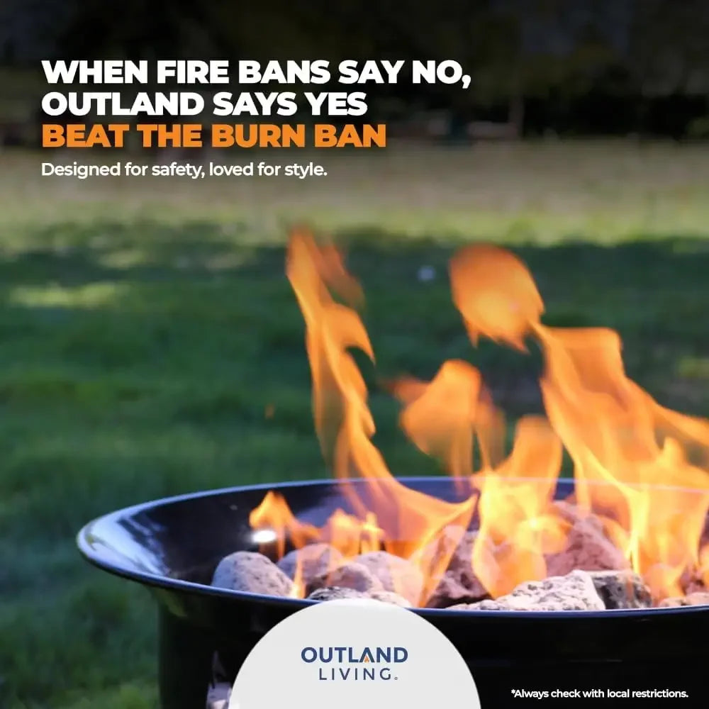 [Best Seller!]Portable Propane Fire Pit, 19-inch, 58,000 BTU with Fire Pit Cover & Carry Kit, Smokeless Gas Firebowl | Perfect f