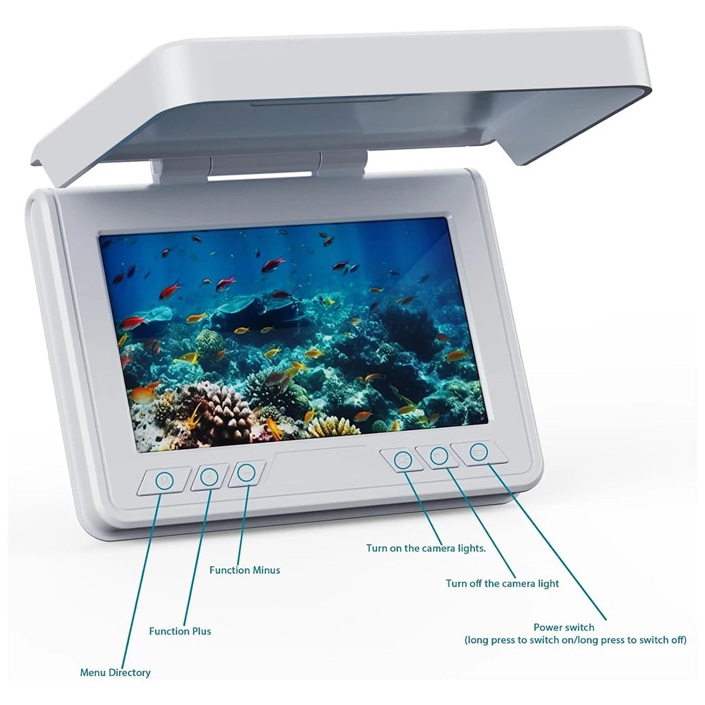FourQ Underwater Fishing Camera,Fishing Camera Ice vexilar Fish find 4.3inch Hd LCD Display Underwater W/ 5000mah Li-Battery,65f