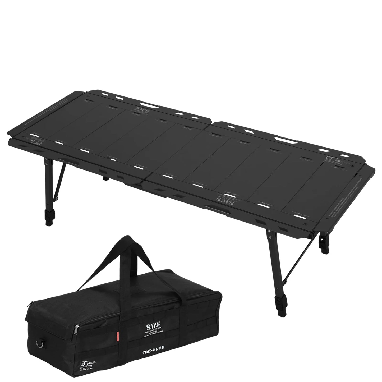 Foldable IGT Camping Table 120KG Load Capacity with Adjustable Height Leg with Carry Bag for Hiking Picnic Fishing Beach
