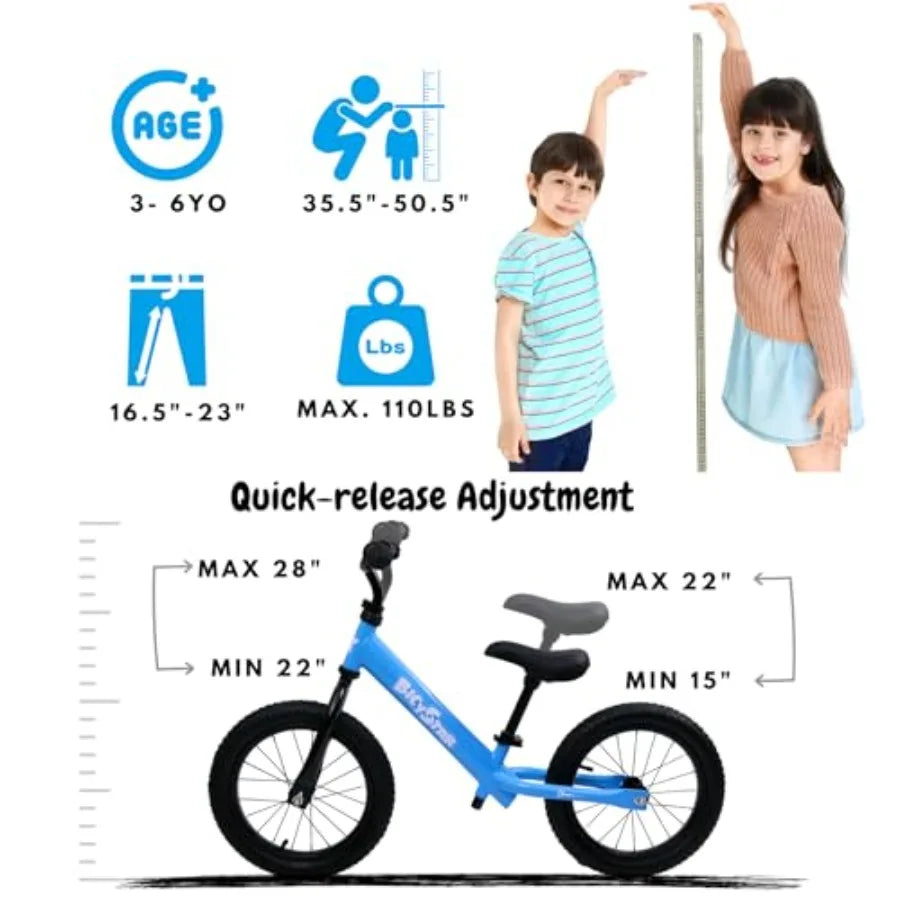 OLOEY Pedal Free Balance Bike for Kids