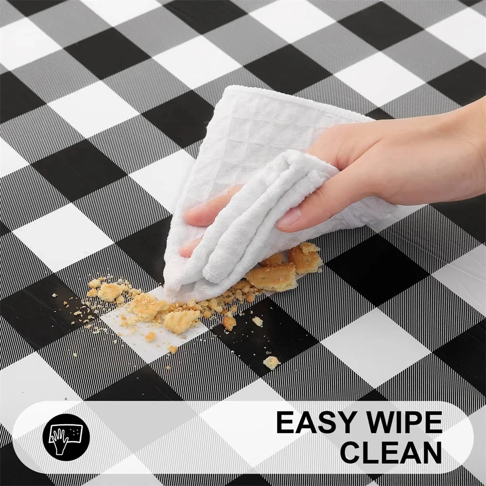 Kitinjoy Rectangle Table Cover Elastic Waterproof Table Cover Fitted Vinyl Tablecloth For Home Party Camping Table Cloth Outdoor