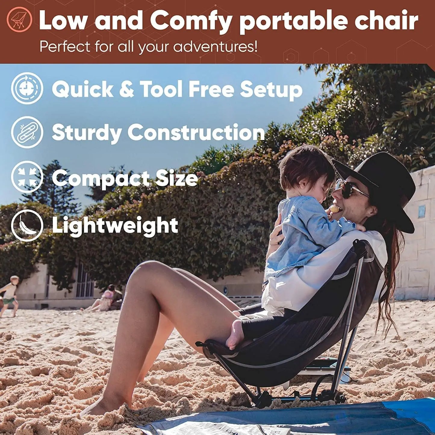 WESTTUNE Ultralight Outdoor Camping Chair 780g Lightweight Aluminum Alloy Beach Chair Mesh Chair for Backpacking Hiking Travel