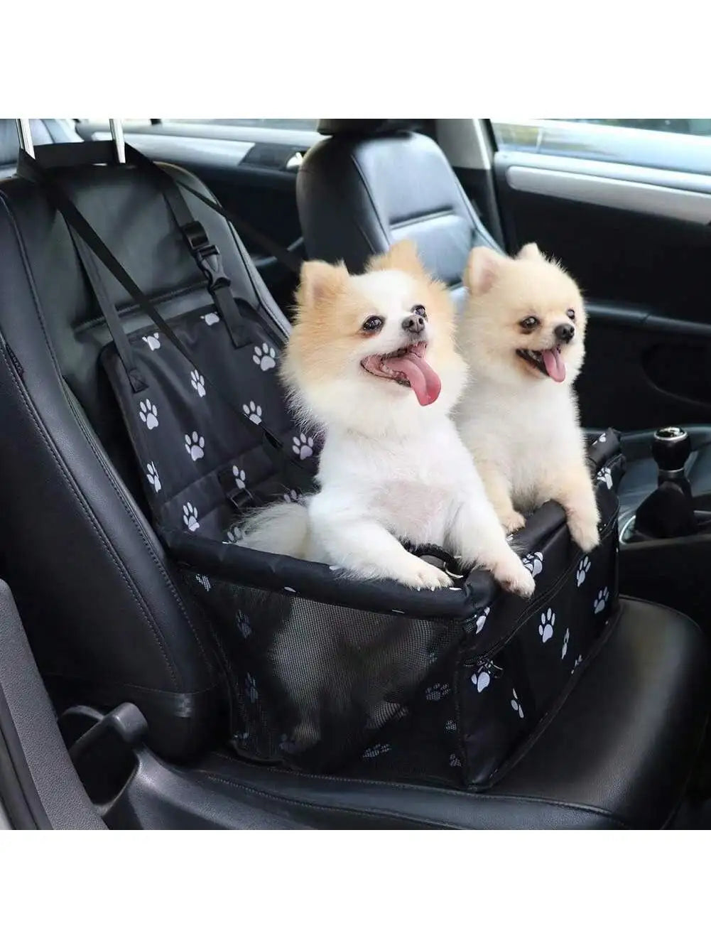 Foldable Dog Car Booster Seat Waterproof Oxford Breathable Travel Carrier for Small Medium Dogs