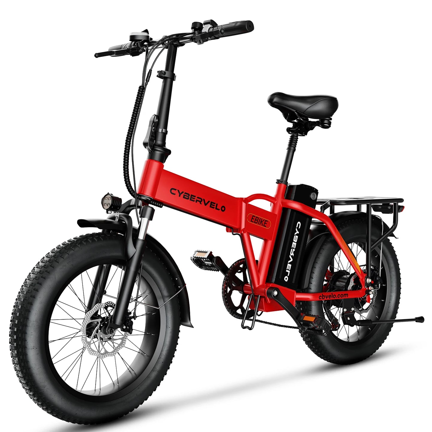 1000W Peak Electric Bike for Adults Cybervelo EK4 EK5 Foldable 28+MPH 80Miles Removable Battery Fat Tire Off-road E-bike