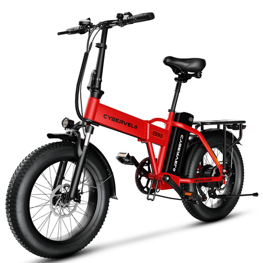 1000W Peak Electric Bike for Adults Cybervelo EK4 EK5 Foldable 28+MPH 80Miles Removable Battery Fat Tire Off-road E-bike
