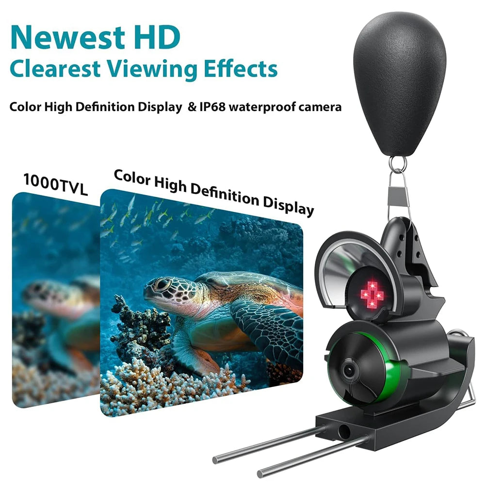 FourQ Underwater Fishing Camera,Fishing Camera Ice vexilar Fish find 4.3inch Hd LCD Display Underwater W/ 5000mah Li-Battery,65f