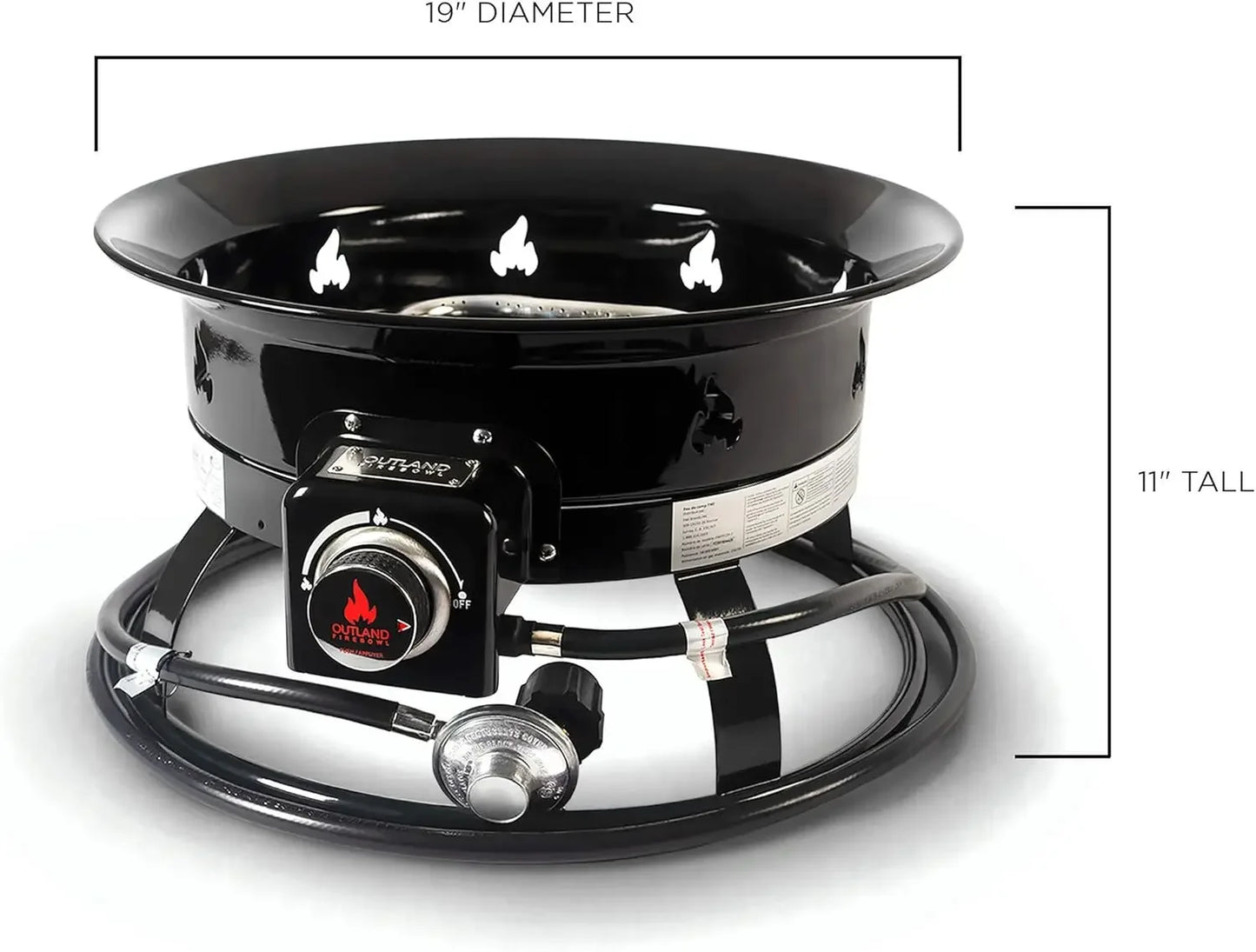 [Best Seller!]Portable Propane Fire Pit, 19-inch, 58,000 BTU with Fire Pit Cover & Carry Kit, Smokeless Gas Firebowl | Perfect f