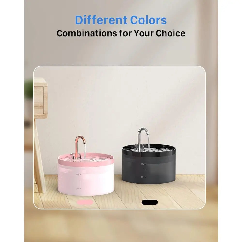 Cat Water Fountain: Dog Bowl Fountains - Automatic Pet Dispenser - Dogs Drinking Waterer Bowls Indoor - Auto Watering Dish Suppl