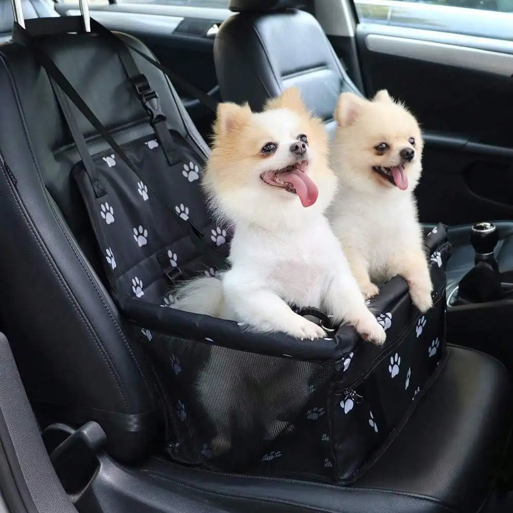 Foldable Dog Car Booster Seat Waterproof Oxford Breathable Travel Carrier for Small Medium Dogs