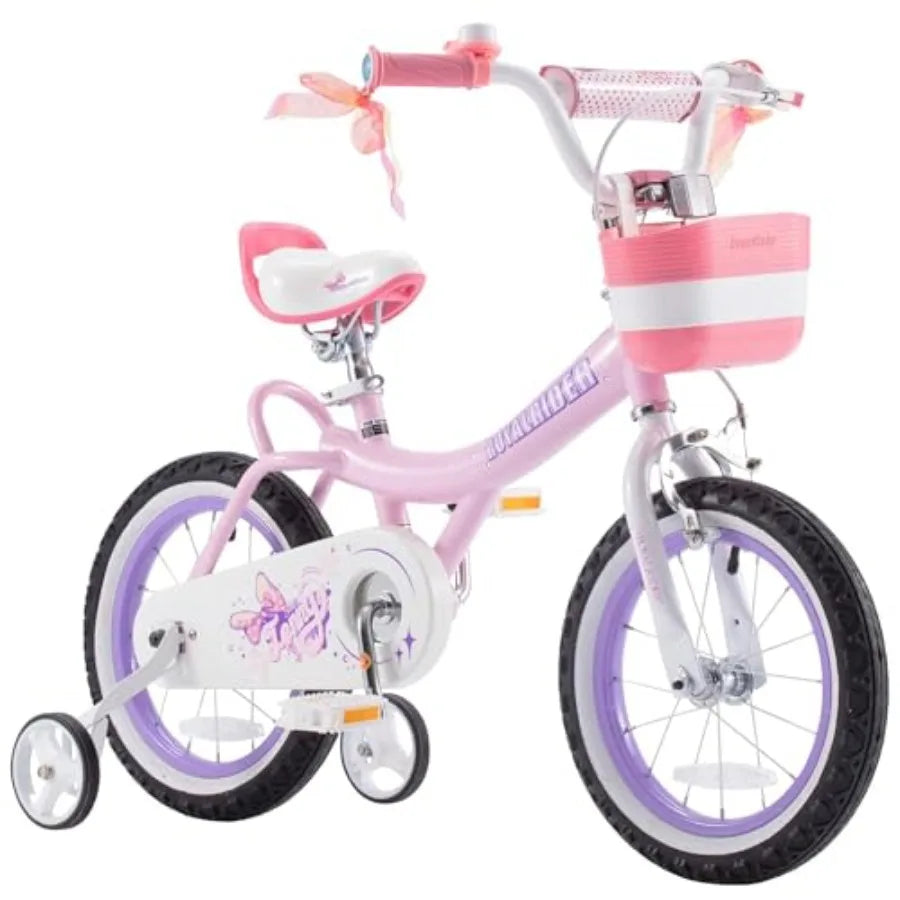 OLOEY Princess Girls Bike With Basket For Young Riders