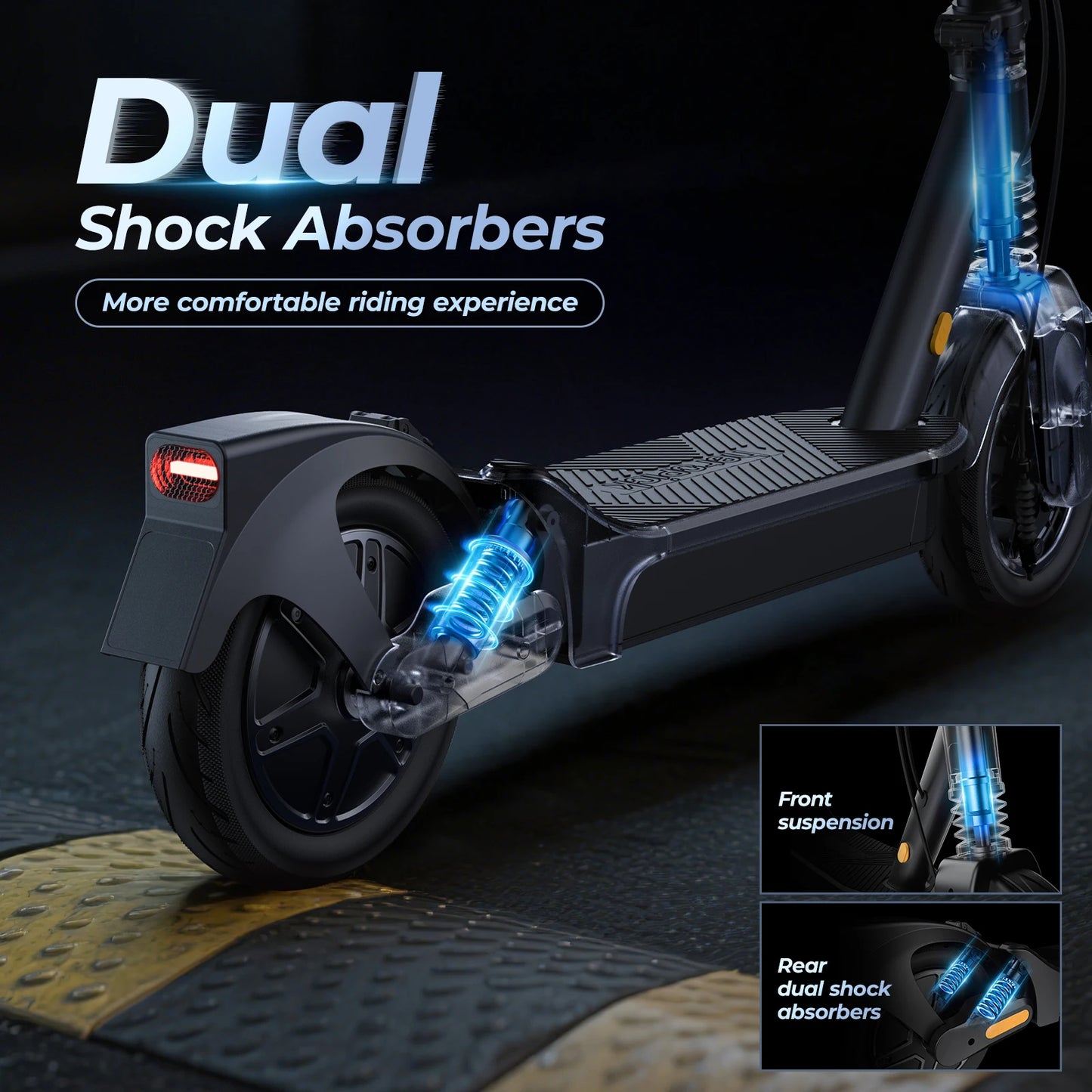 1000W/500W Electric Scooter 10/8.5 Inch 40/20 Mile Max Range Foldable E-scooter with Double Suspension APP Smart Control Scooter