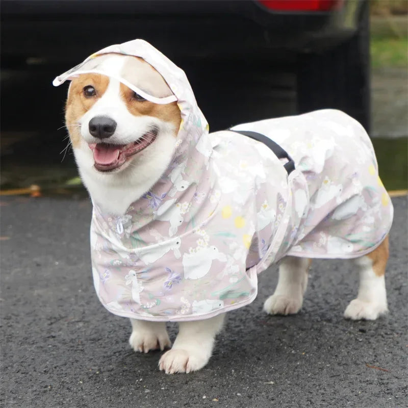 Rainy Season Puppy Dog Raincoat Waterproof Pet Clothes for Dogs mascotas Apparel Impermeable Corgi  Shiba Inu Rain Coats
