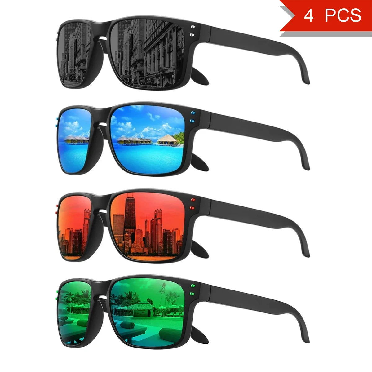 1/4 Pcs Polarized Sunglasses for Men Women Designer Driving Night Vision Sun Glasses Male Fishing UV400 TR Polarized 2028