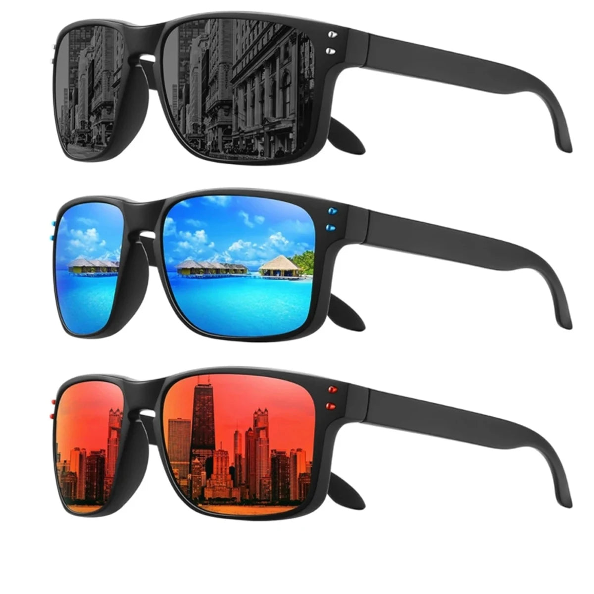 1/4 Pcs Polarized Sunglasses for Men Women Designer Driving Night Vision Sun Glasses Male Fishing UV400 TR Polarized 2028