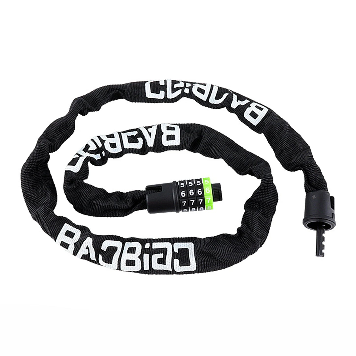 Heavy Duty Anti Cut Bicycle Lock with Password Braided Steel Cable Rustproof Waterproof Bike Chain Lock for Cycling Outdoor