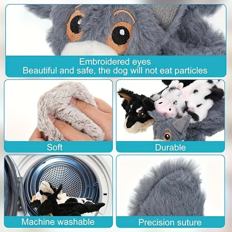 2026 Durable Crinkle Squeaky Pet Toys Gift Set - Plush Stuffless Toys For Small, Medium, Large Dogs, Teething-Friendly For Aggressive Chewers, Stimulating Puppy Toys For Boredom, Interactive Play, And Mental Stimulation, Rand