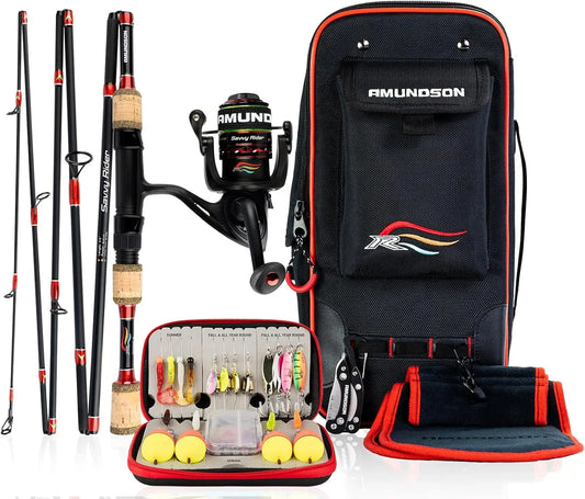 Automatic Quick Setup Fishing Combo with Pre-Tied Lures and Durable Rod for All Seasons