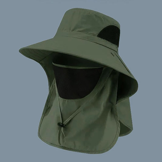Summer Sun Hats Outdoor Fishing Hats Men's And Women's Camping Visors Bucket Hats Neck Flap Bucket Hats