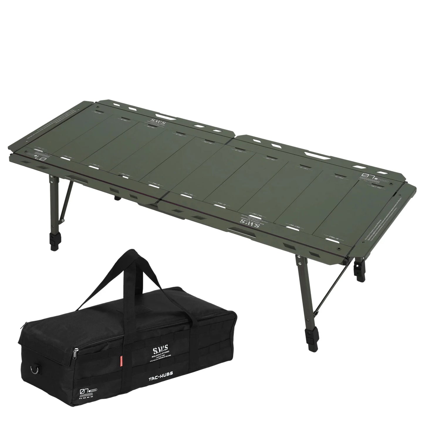 Foldable IGT Camping Table 120KG Load Capacity with Adjustable Height Leg with Carry Bag for Hiking Picnic Fishing Beach