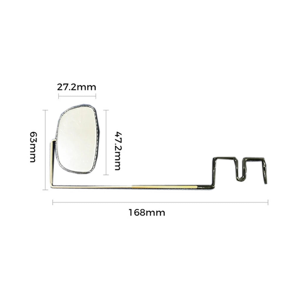 Bike Stainless Steel Bicycle Cycling Horse Riding Glass Mirror 360 Adjustment Rear View Mount Mirror Helmet Eyeglass Rear View