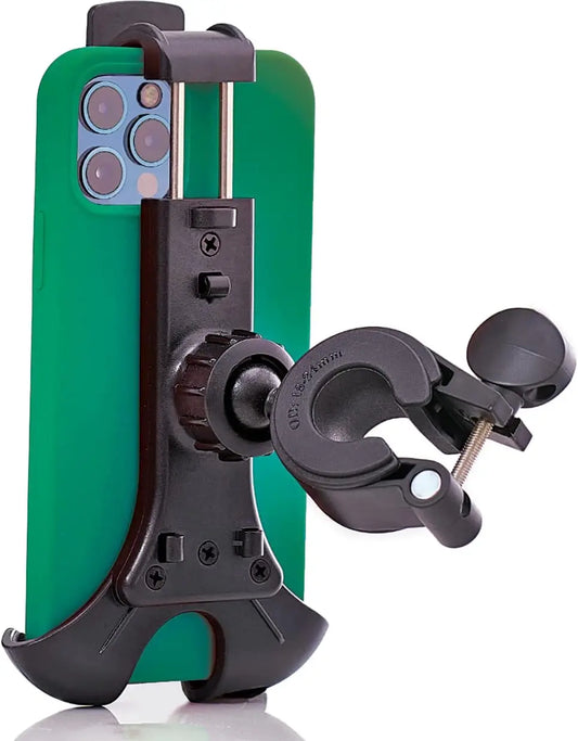 Secure One-Handed Bike Phone Mount for All Smartphones - Adjustable, Stress-Resistant Holder for Bicycles and Motorcycles