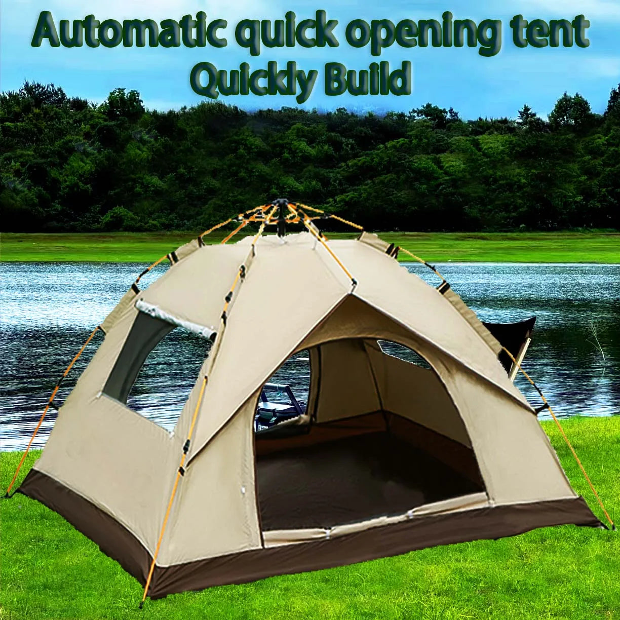 Pakicetus Quick Automatic Opening Outdoor Shelter Sunshade Tent Waterproof