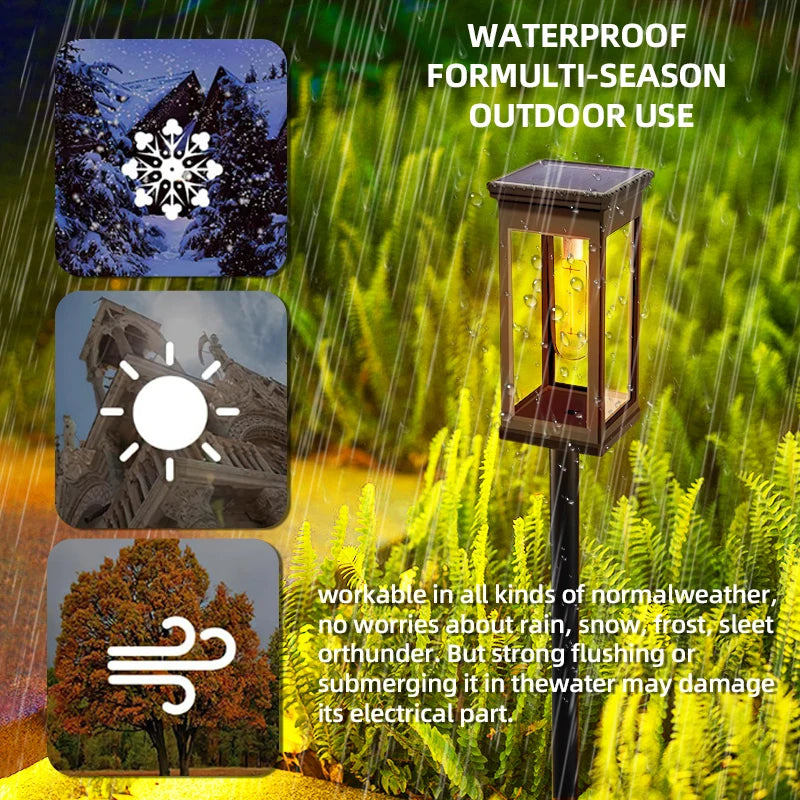 Waterproof LED Solar Lights for Garden Yard Driveway Automatic Pathway Lighting Outdoor Landscape Lighting Auto On/Off at Dusk