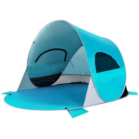 Pop up Beach Tent Sun Shelter with UPF50 UV Protection, Instant Easy Setup Popup Beach Shade Canopy for 3 Person, Portable amp F